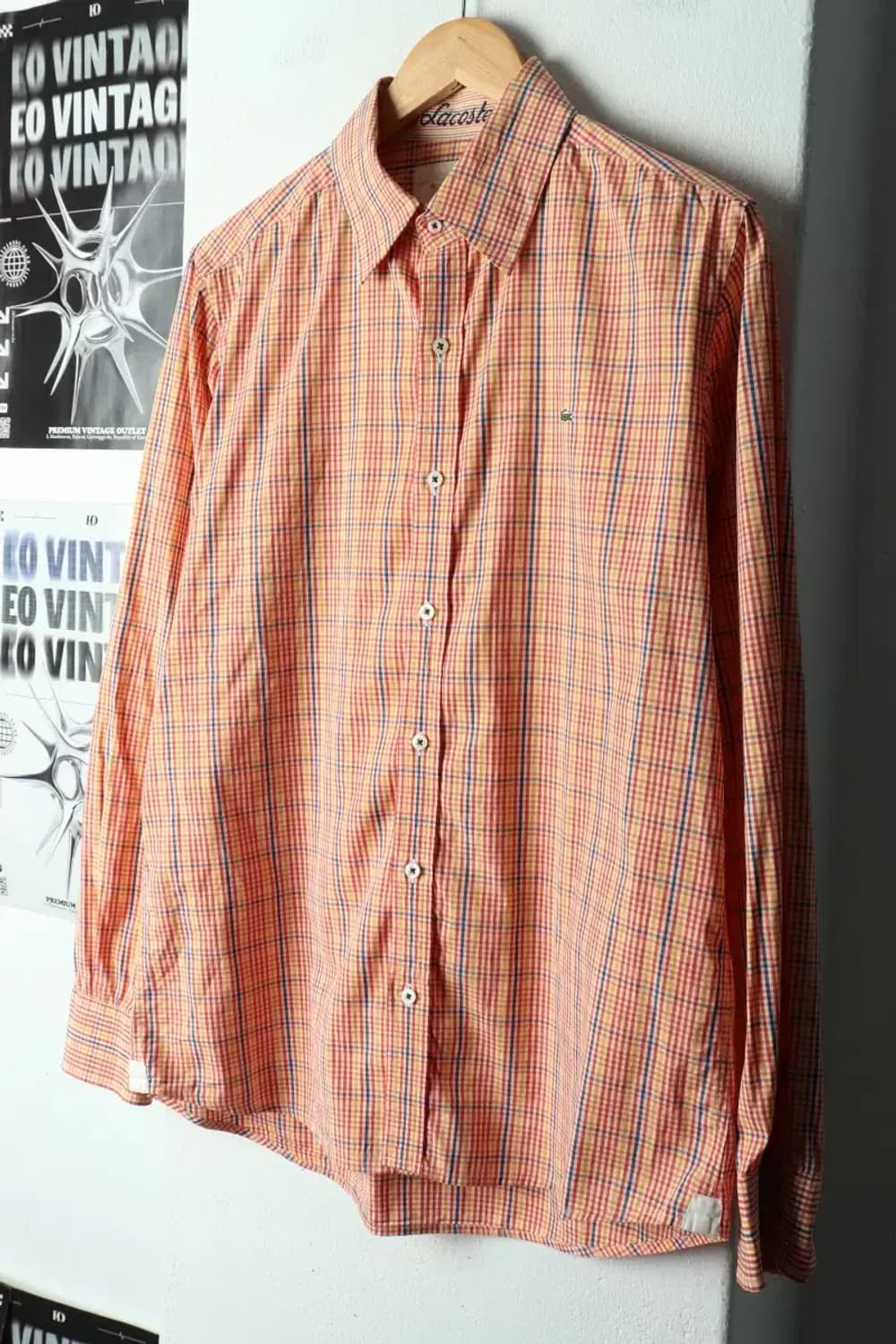 (L) 라코스테 셔츠 남방 슬림핏 체크 아메카지-16888 상품이미지1
