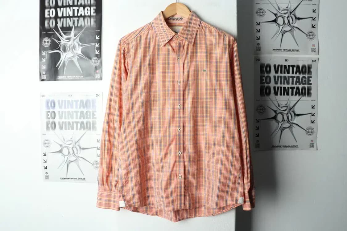 (L) 라코스테 셔츠 남방 슬림핏 체크 아메카지-16888 상품이미지2