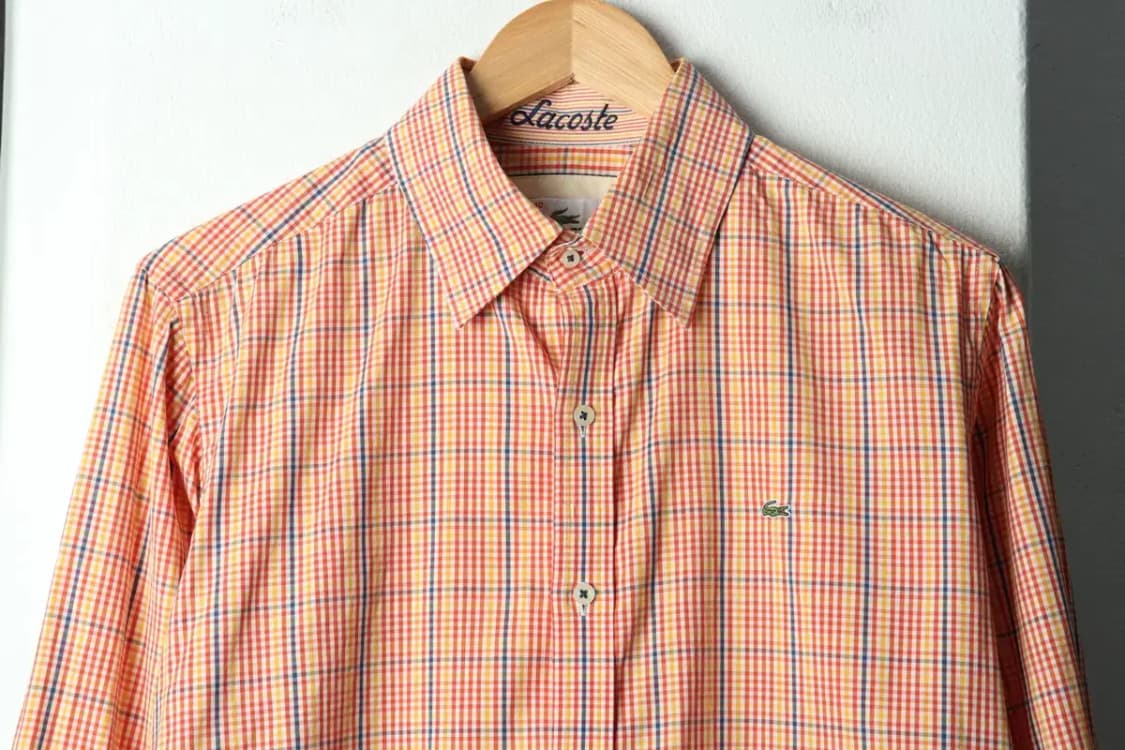 (L) 라코스테 셔츠 남방 슬림핏 체크 아메카지-16888 상품이미지3