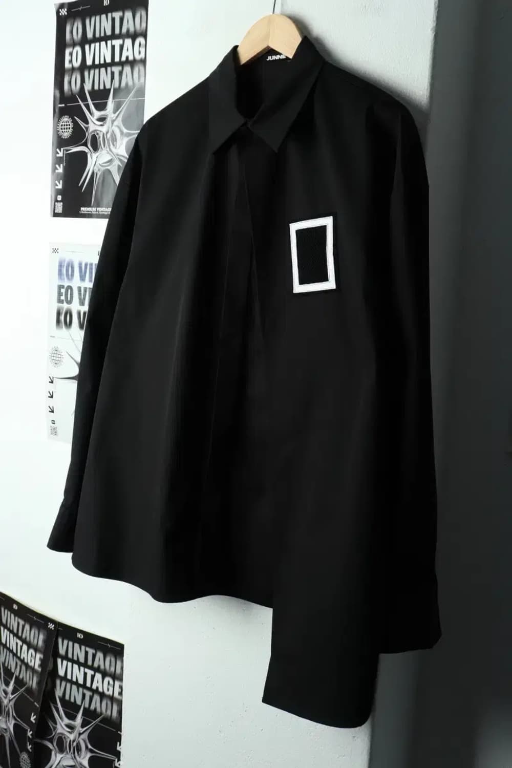 (L-XL) 준느 셔츠 남방 레이어드 블랙웨어 희귀 매물 고딕-1688A 상품이미지1