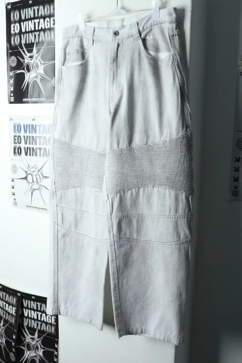 (S-L) 파르티멘토 면바지 팬츠 더티워싱 화이트 스트릿-2354 상품이미지1