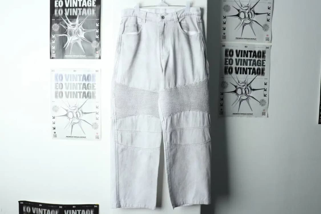 (S-L) 파르티멘토 면바지 팬츠 더티워싱 화이트 스트릿-2354 상품이미지2