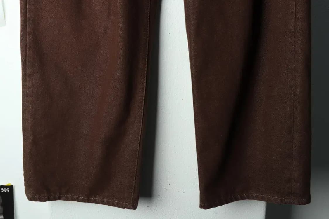 (M-L) 미나브 면바지 팬츠 원턱 와이드 브라운-2356 상품이미지4