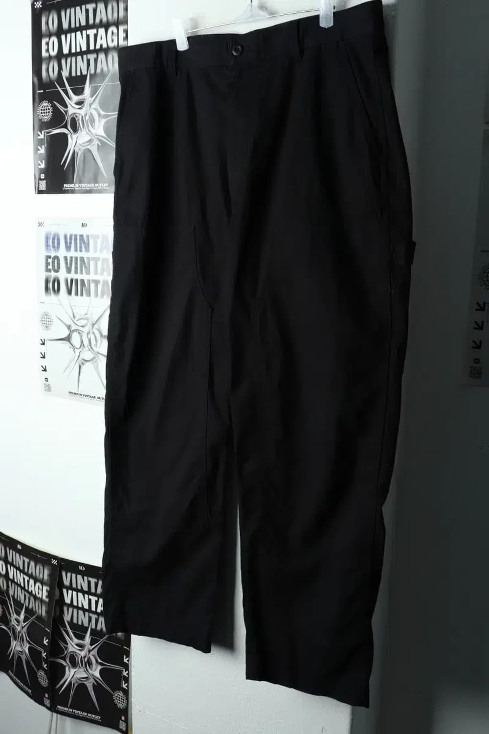 (2XL) 무신사 스탠다드 면바지 팬츠 빅사이즈 더블니 블랙-2357 상품이미지1