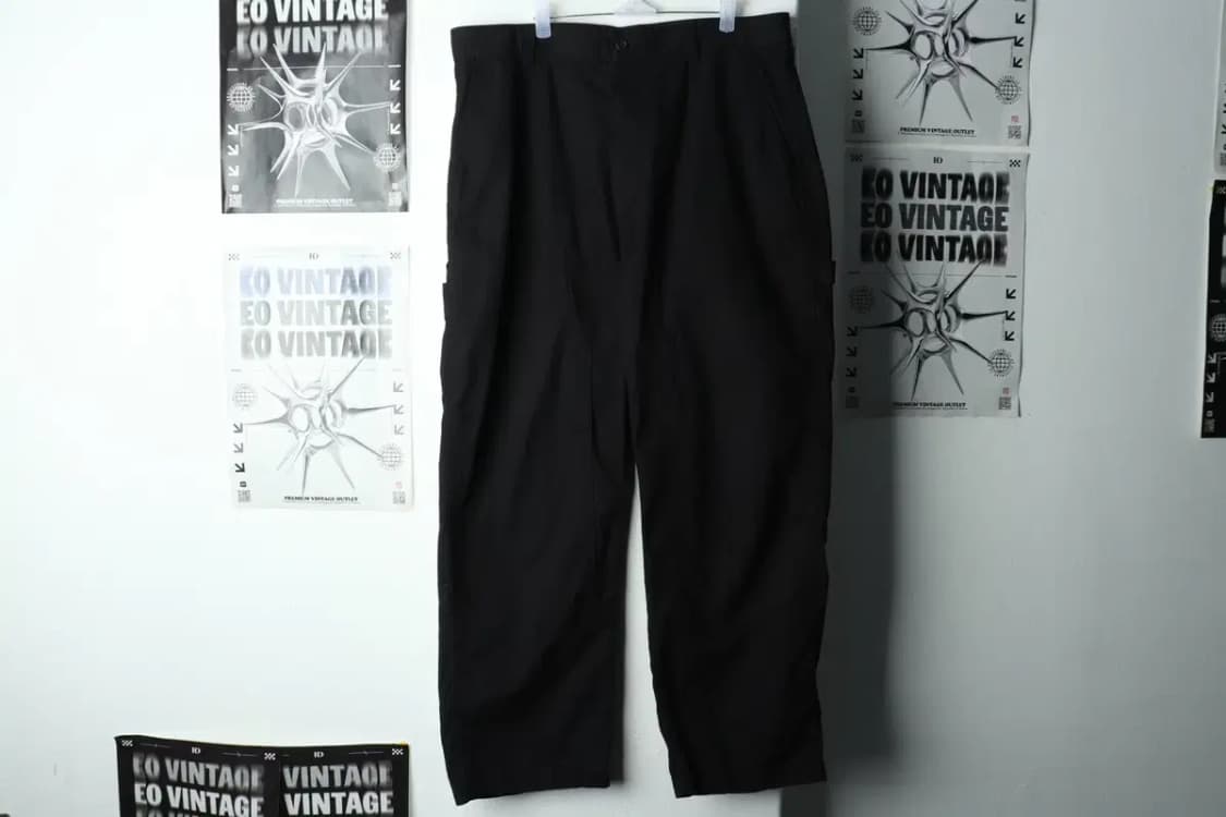 (2XL) 무신사 스탠다드 면바지 팬츠 빅사이즈 더블니 블랙-2357 상품이미지2