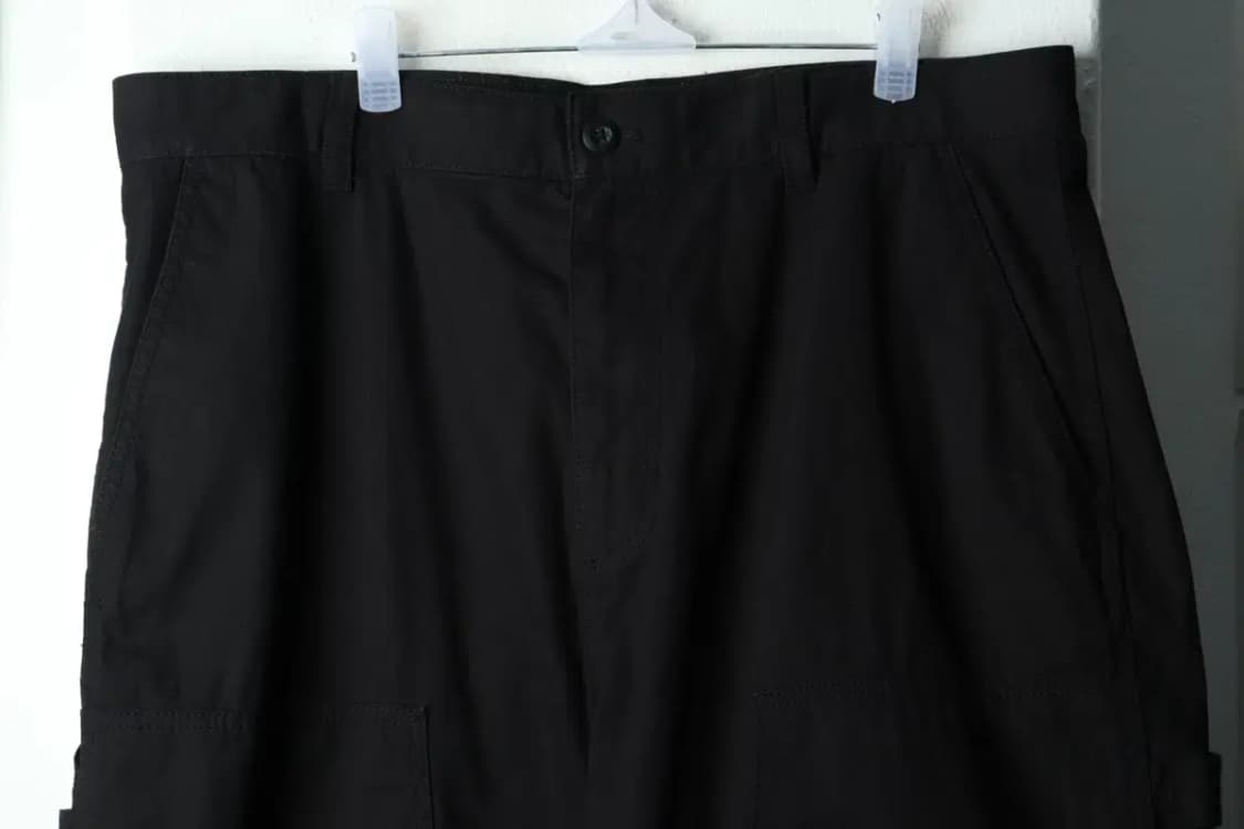 (2XL) 무신사 스탠다드 면바지 팬츠 빅사이즈 더블니 블랙-2357 상품이미지3