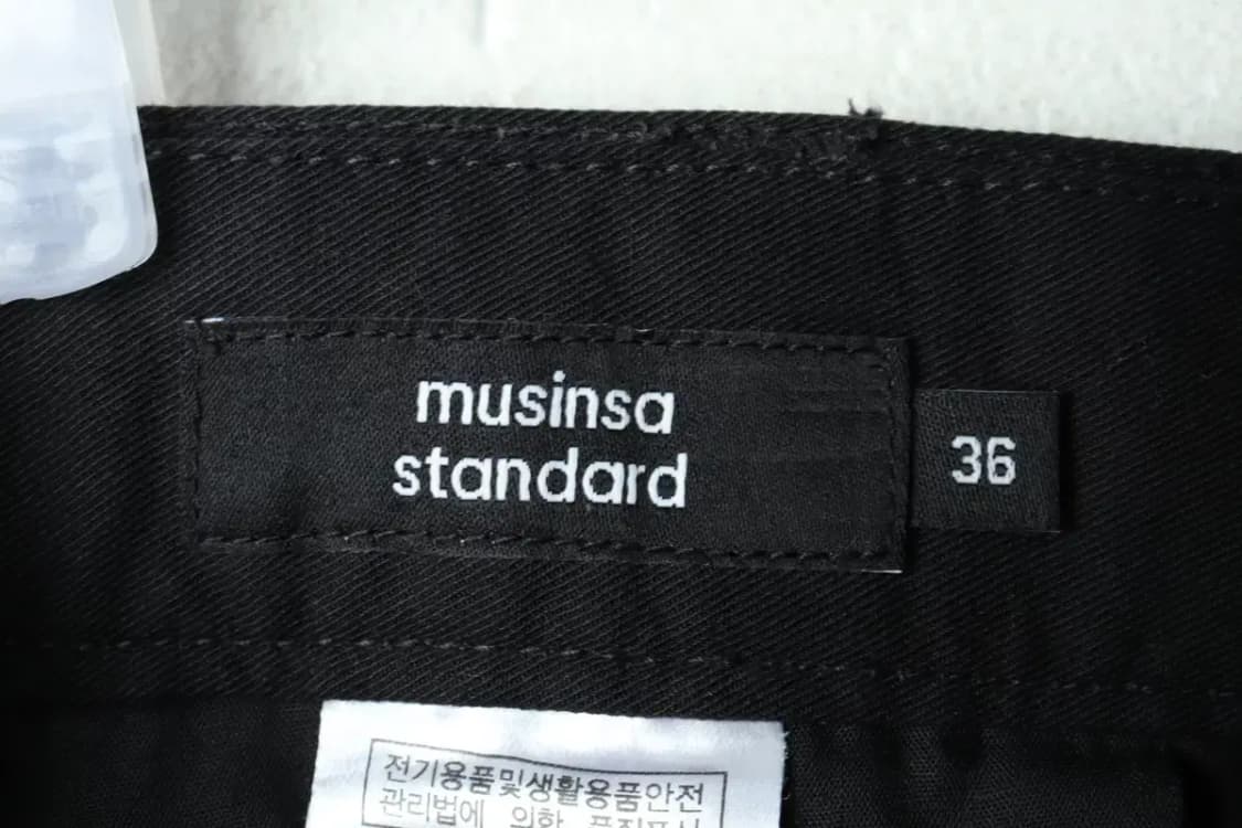 (2XL) 무신사 스탠다드 면바지 팬츠 빅사이즈 더블니 블랙-2357 상품이미지6