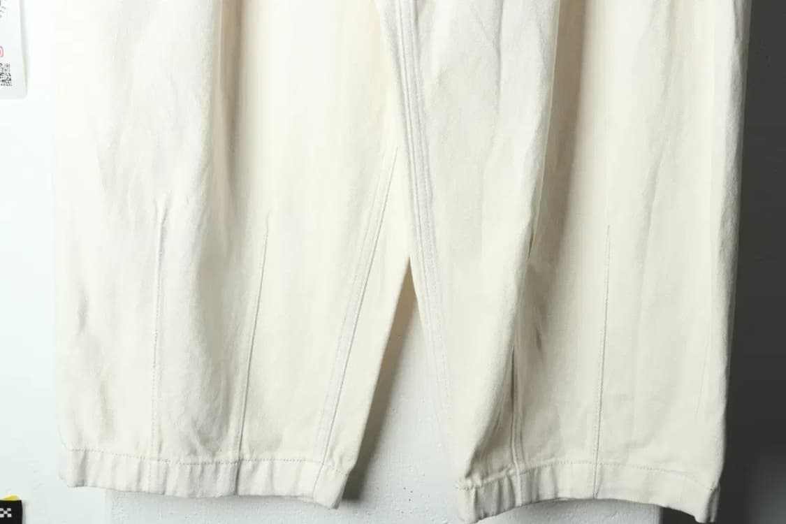 (L-XL) 무신사 스탠다드 면바지 팬츠 밴딩 와이드 크림-2359 상품이미지4