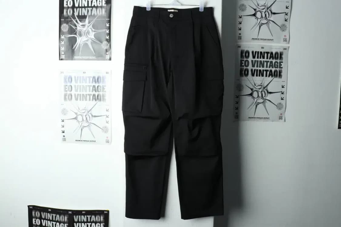 (M-L) 면바지 팬츠 카고 블랙 폴리 테크웨어-235D 상품이미지2