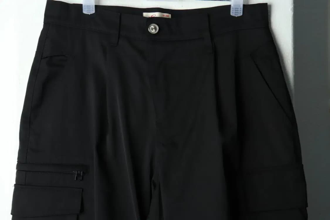 (M-L) 면바지 팬츠 카고 블랙 폴리 테크웨어-235D 상품이미지3