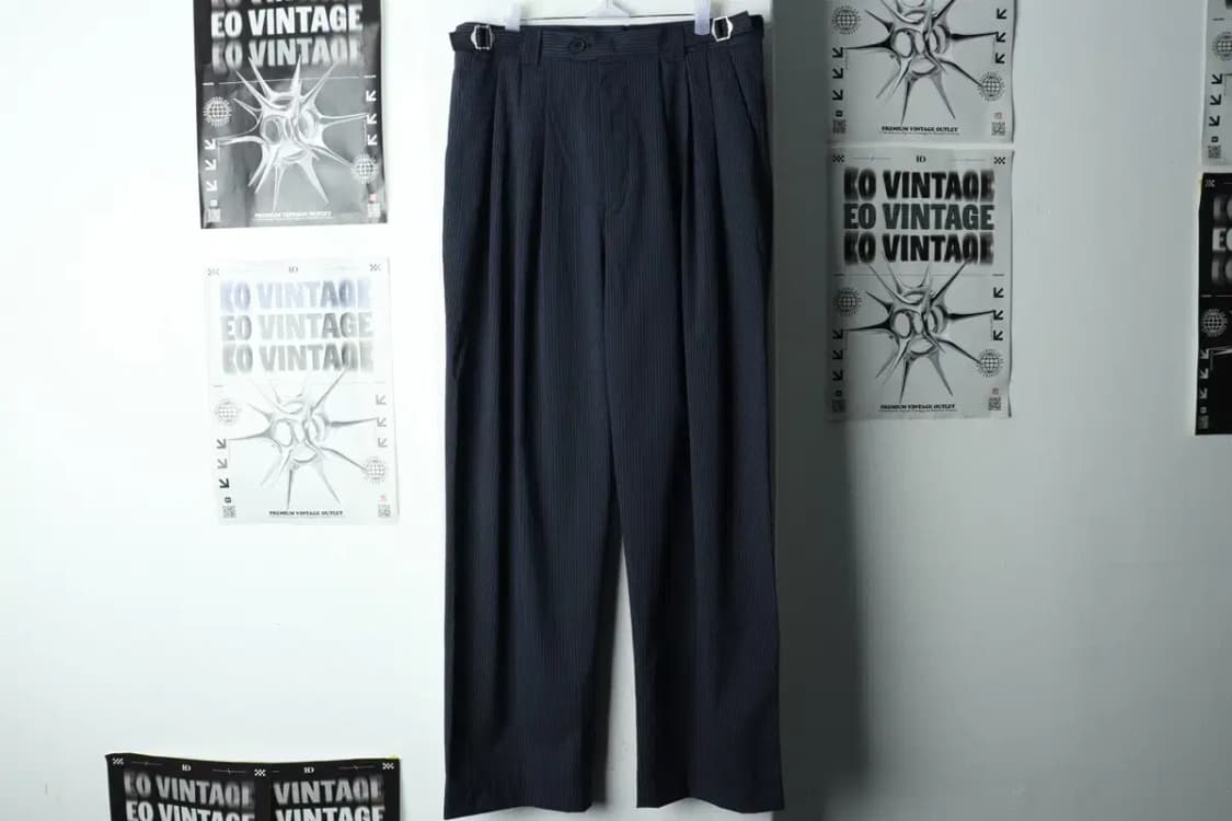 (L-XL) 틀영 슬랙스 경량 바지 스트라이프 네이비-235F 상품이미지2