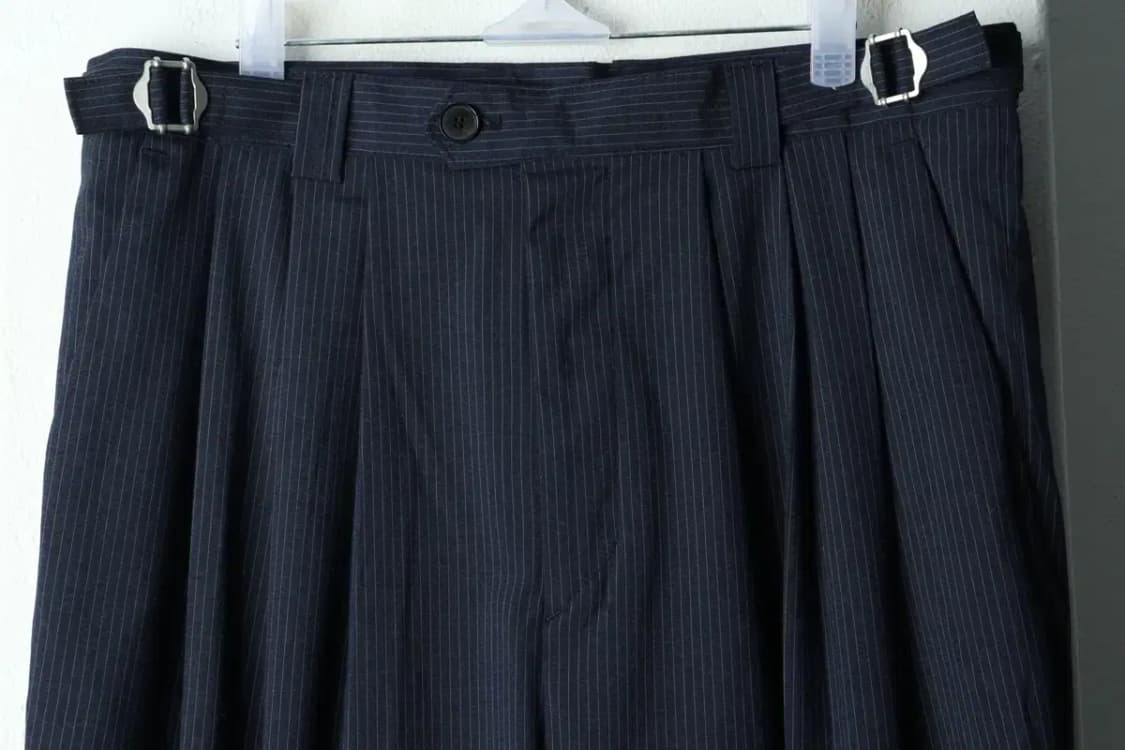 (L-XL) 틀영 슬랙스 경량 바지 스트라이프 네이비-235F 상품이미지3