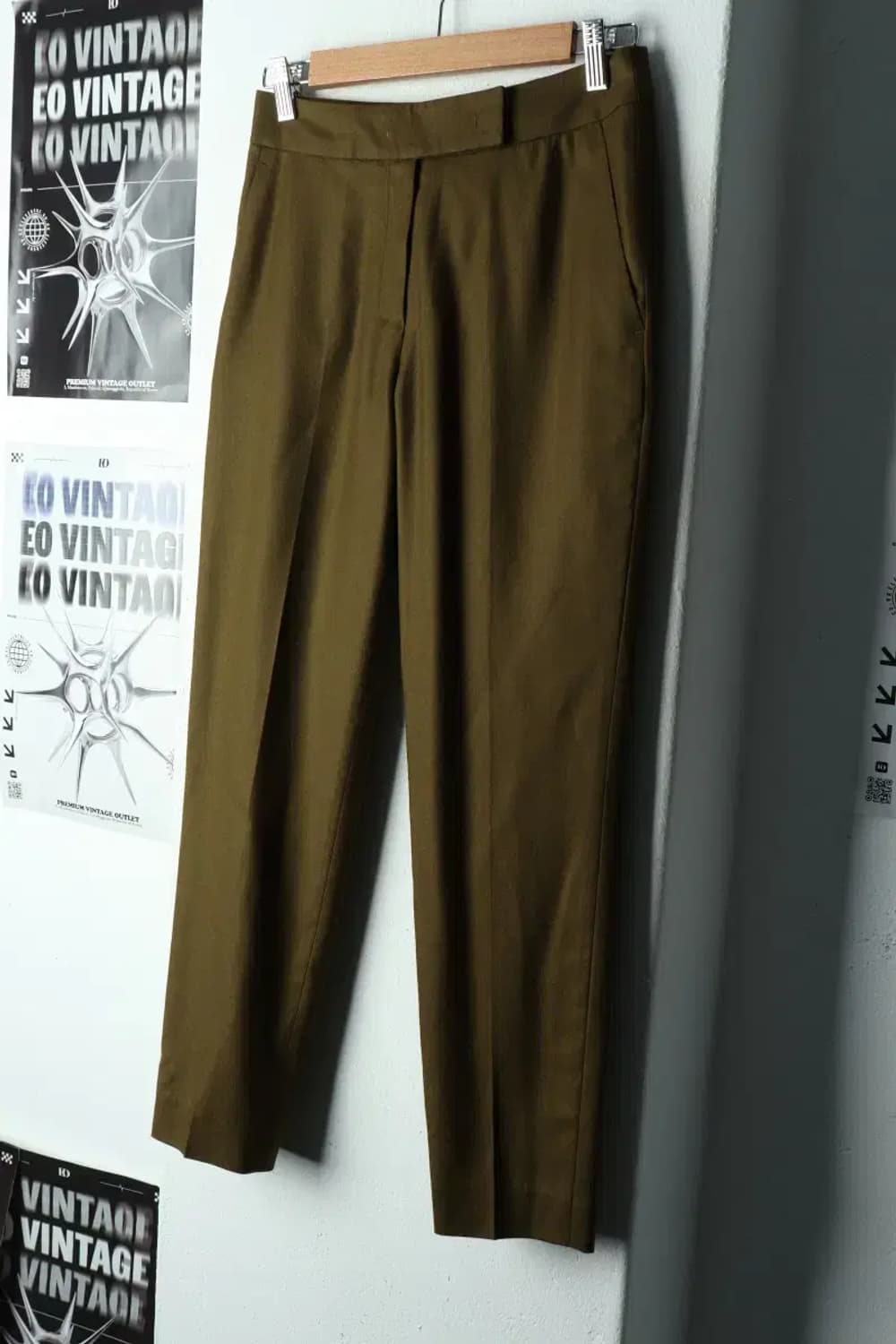 W(S) 몽또또 슬랙스 경량 바지 슬림핏 그린-2362 상품이미지1