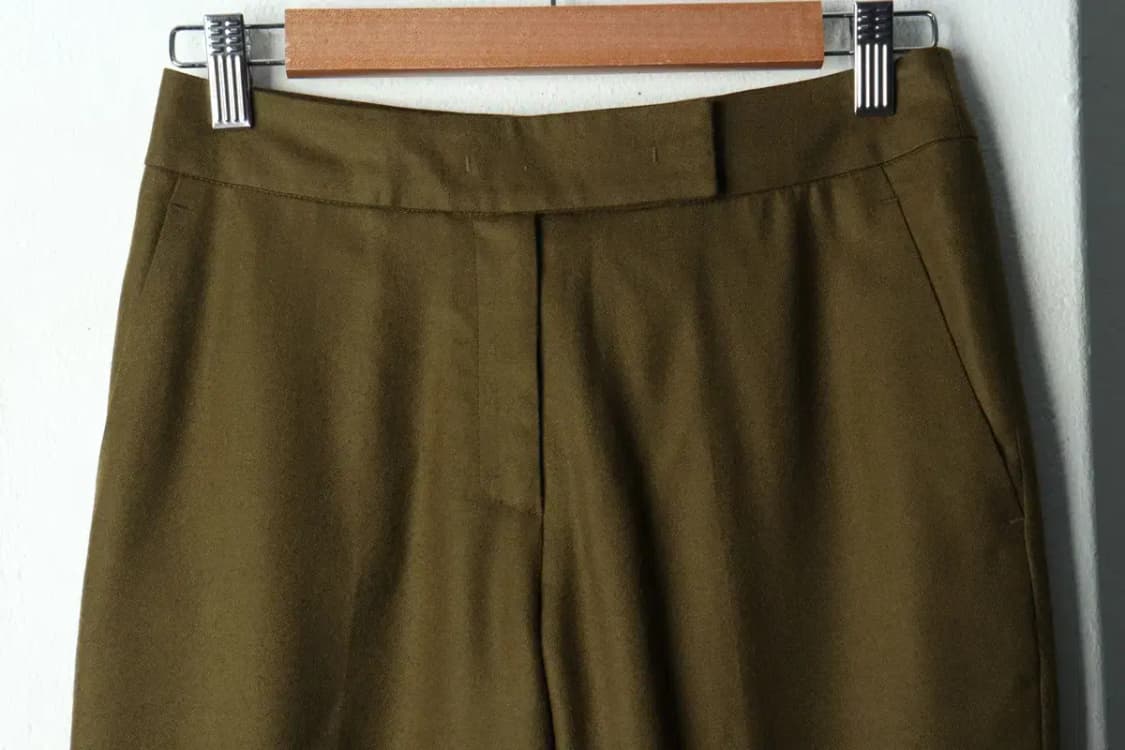 W(S) 몽또또 슬랙스 경량 바지 슬림핏 그린-2362 상품이미지3