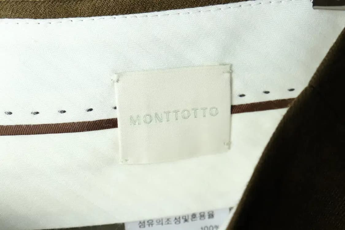 W(S) 몽또또 슬랙스 경량 바지 슬림핏 그린-2362 상품이미지5