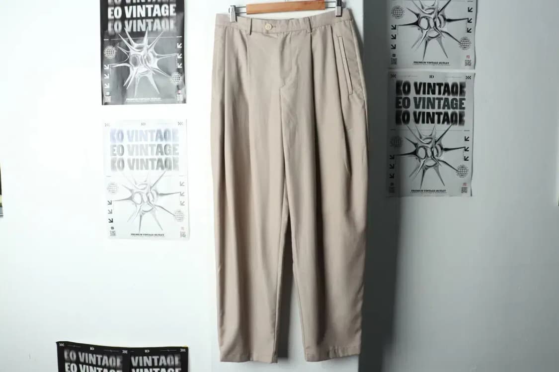 (M-L) 비얼디드 키드 슬랙스 경량 바지 밴딩 베이지-2363 상품이미지2