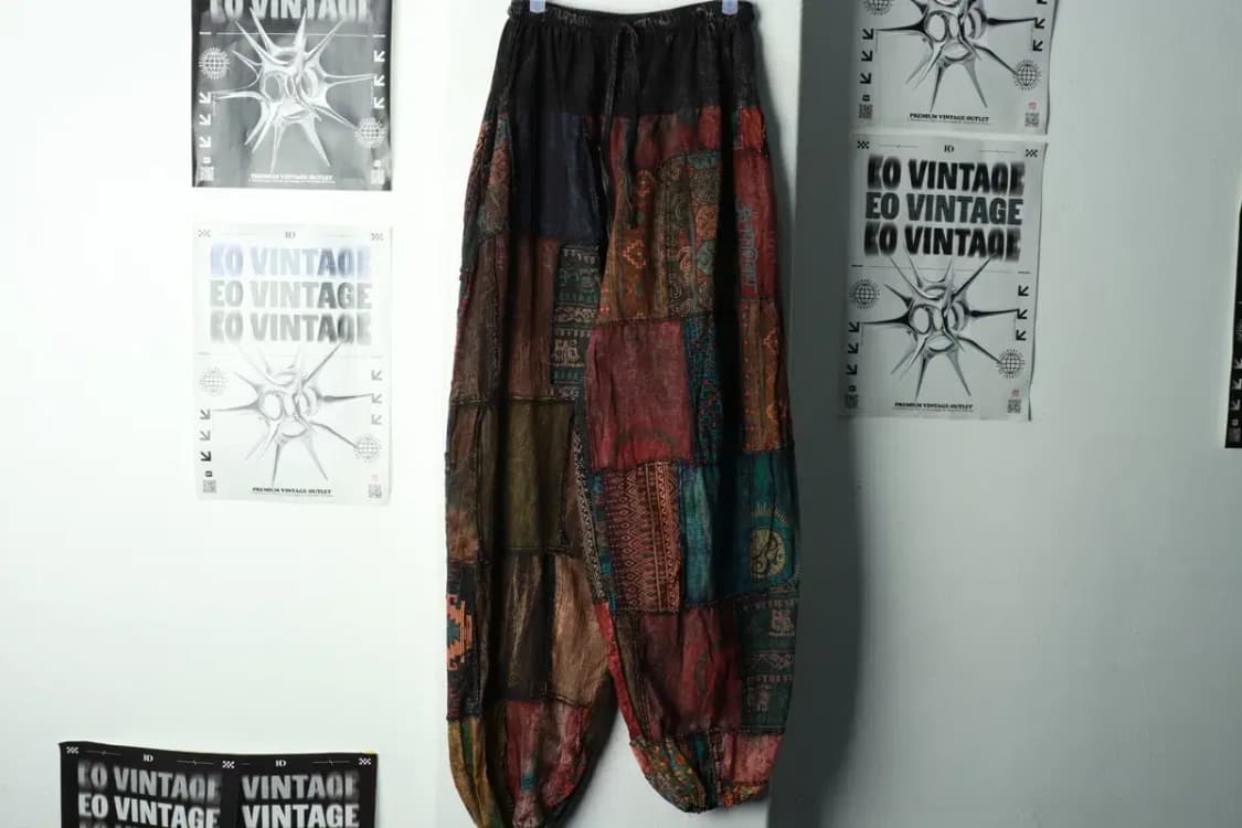 (F) 브랜드빈티지 트레이닝복 바지 패치워크 워싱 컬러믹스-236A 상품이미지2