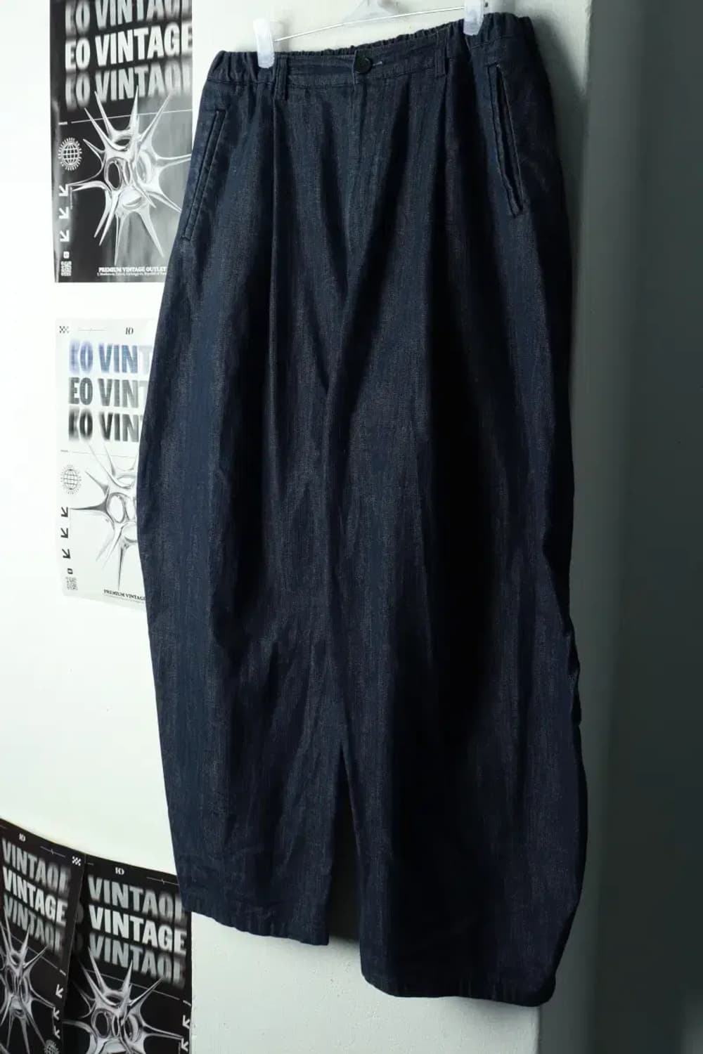 (M) 브랜드빈티지 트레이닝복 바지 벌룬핏 데님 청 밴딩-236B 상품이미지1