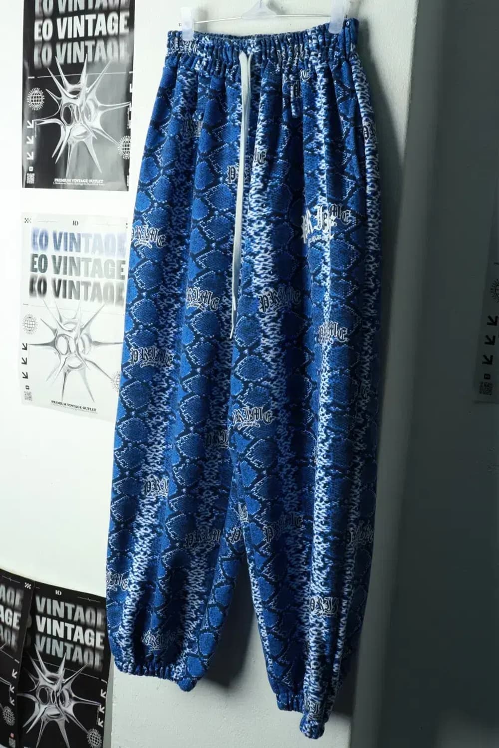 W(S-M) 프라임멤버스 트레이닝복 바지 뱀피 블루 스트릿-236C 상품이미지1