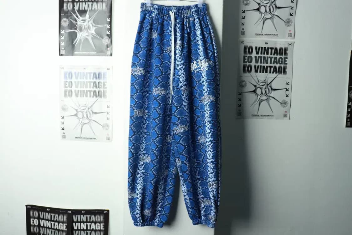 W(S-M) 프라임멤버스 트레이닝복 바지 뱀피 블루 스트릿-236C 상품이미지2