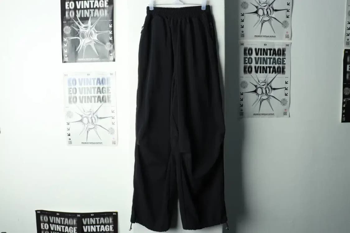 W(F) 브랜드빈티지 트레이닝복 바지 블랙 폴리 조거-236F 상품이미지2