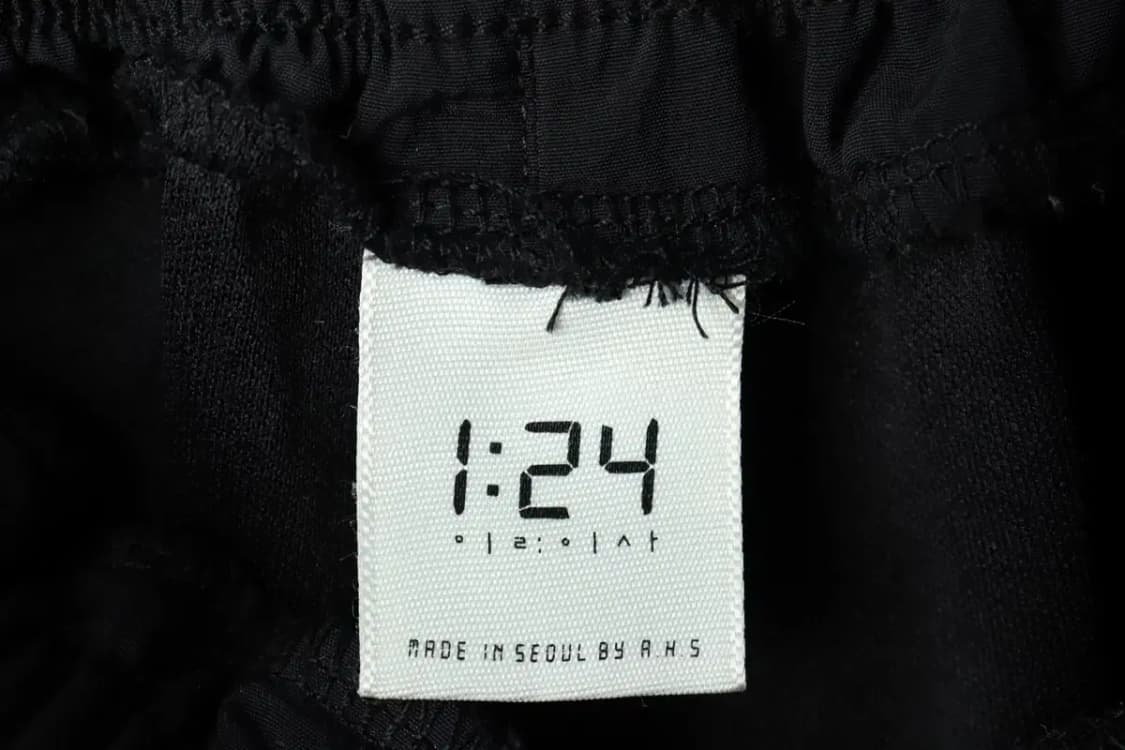 W(F) 브랜드빈티지 트레이닝복 바지 블랙 폴리 조거-236F 상품이미지5