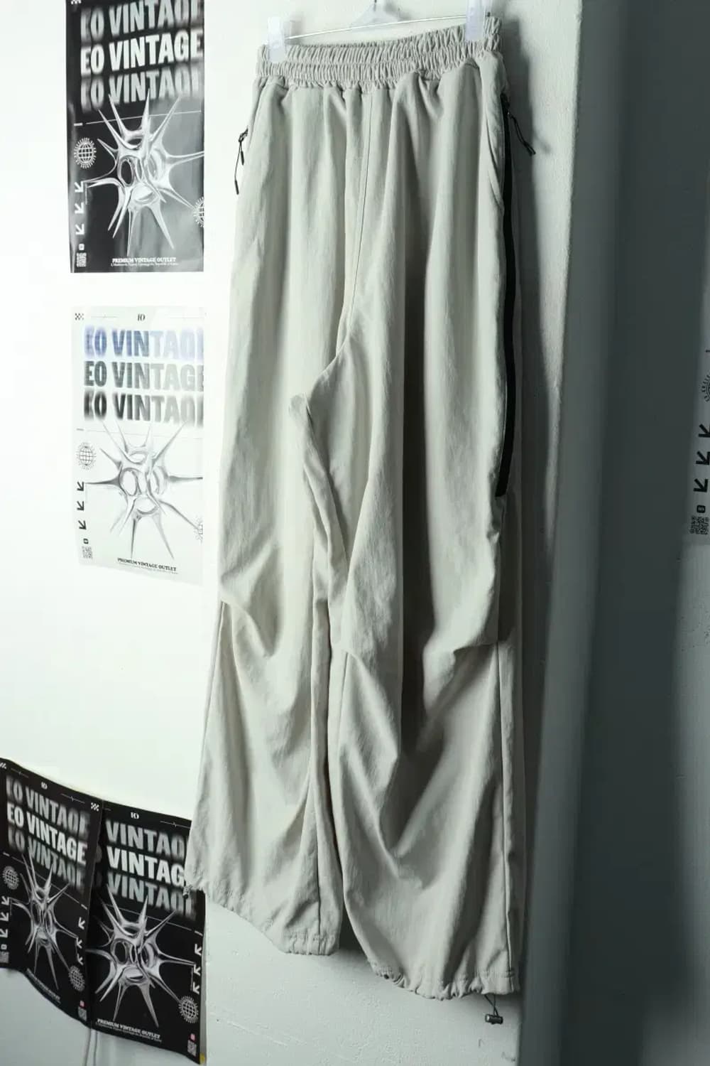 W(F) 브랜드빈티지 트레이닝복 바지 사용감 그레이 폴리 조거-2370 상품이미지1