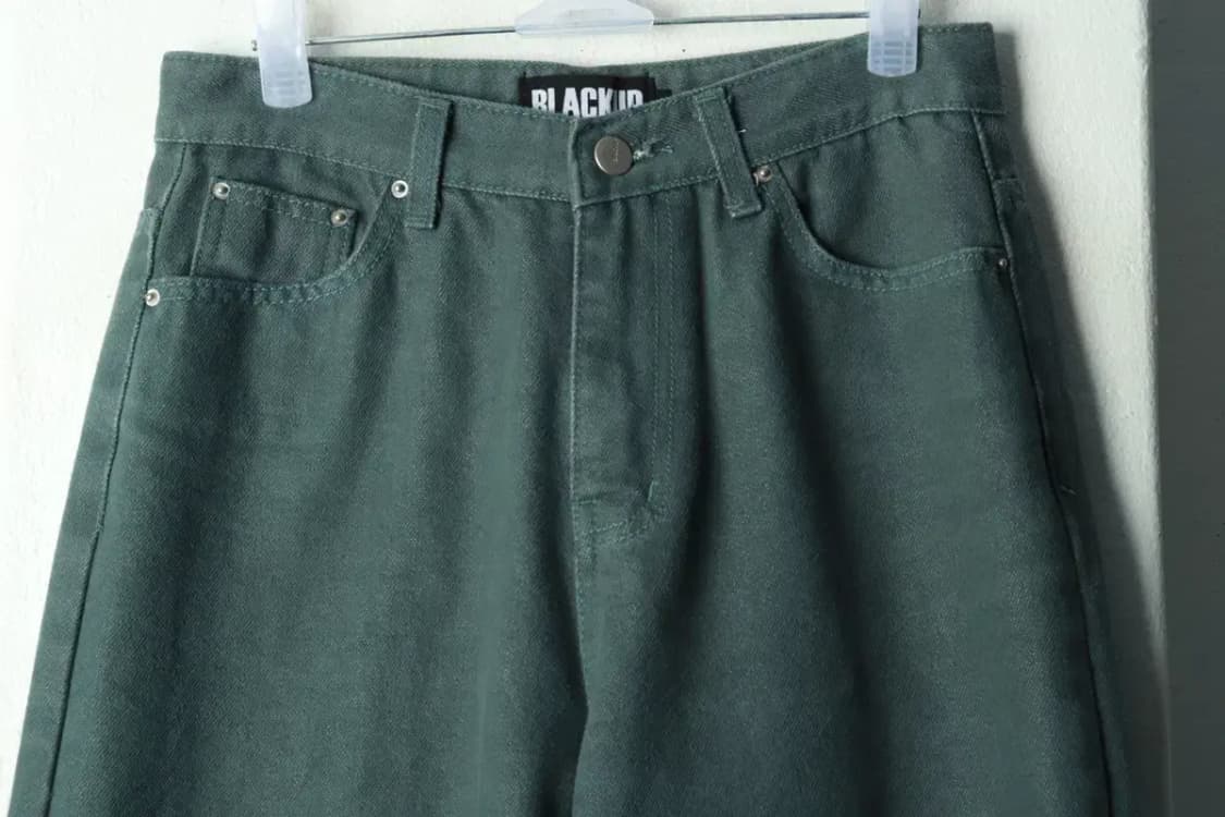 W(S) 블랙업 면바지 팬츠 일자핏 블루-2375 상품이미지3