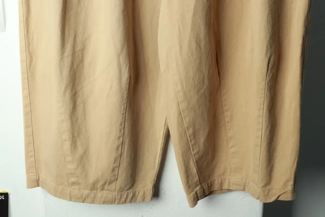 (XL) 프리즘웍스 면바지 팬츠 와이드 베이지 밴딩 아메카지-2377 상품이미지4