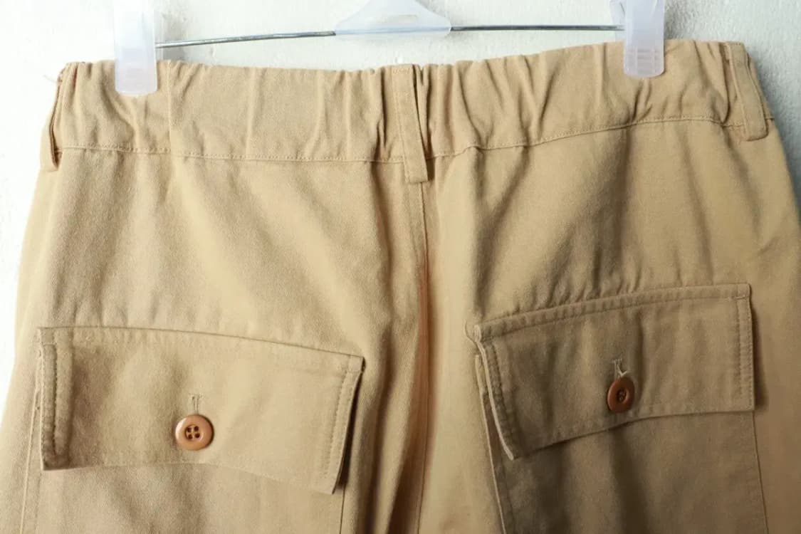 (XL) 프리즘웍스 면바지 팬츠 와이드 베이지 밴딩 아메카지-2377 상품이미지5