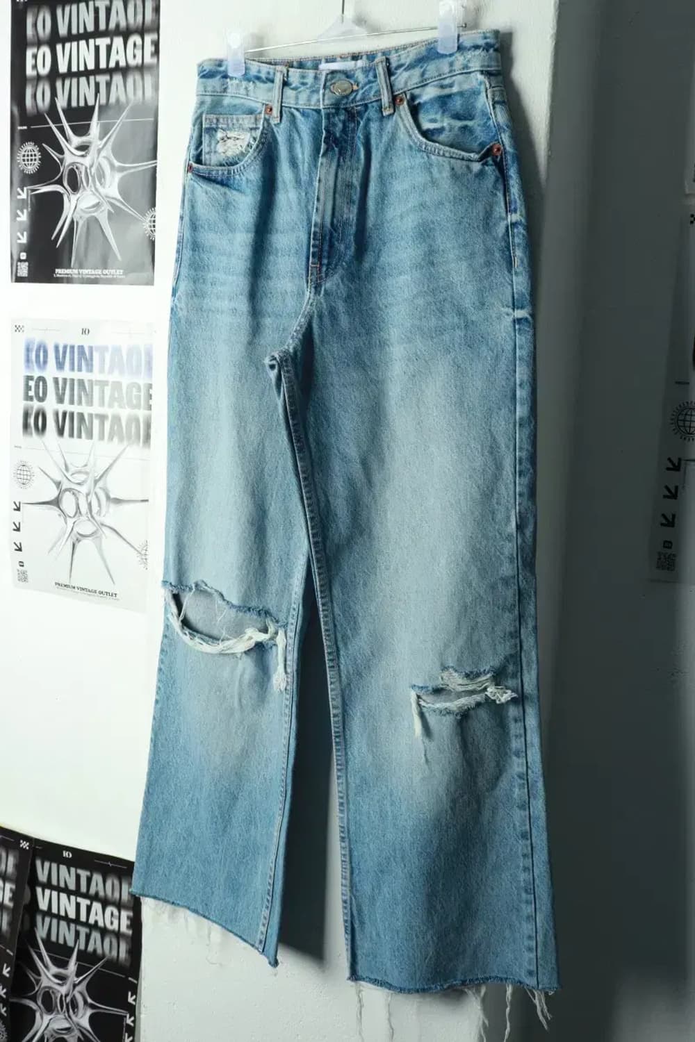 (S) 자라 청바지 데님 찢청 워싱 연청-237B 상품이미지1