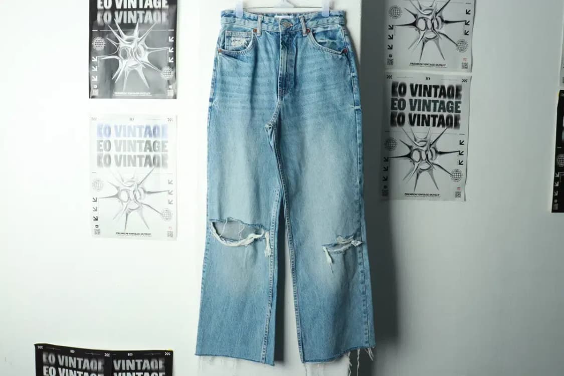 (S) 자라 청바지 데님 찢청 워싱 연청-237B 상품이미지2