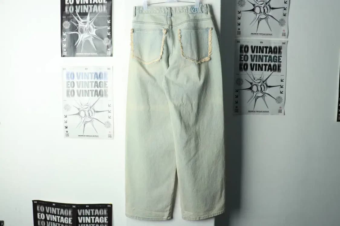 W(M-L) 소프트 서울 청바지 데님 와이드 연청 스트릿-2381 상품이미지5