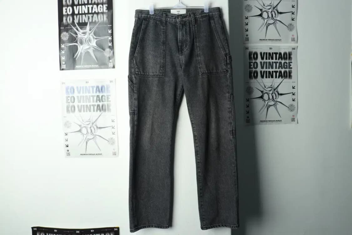 (S-L) 랩101 청바지 데님 슬림핏 흑청 카펜터-2382 상품이미지2