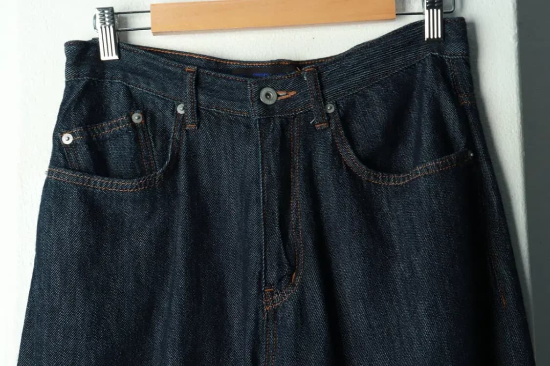 (M-L) 에러스익셉티드 청바지 데님 와이드 인디고-2385 상품이미지3