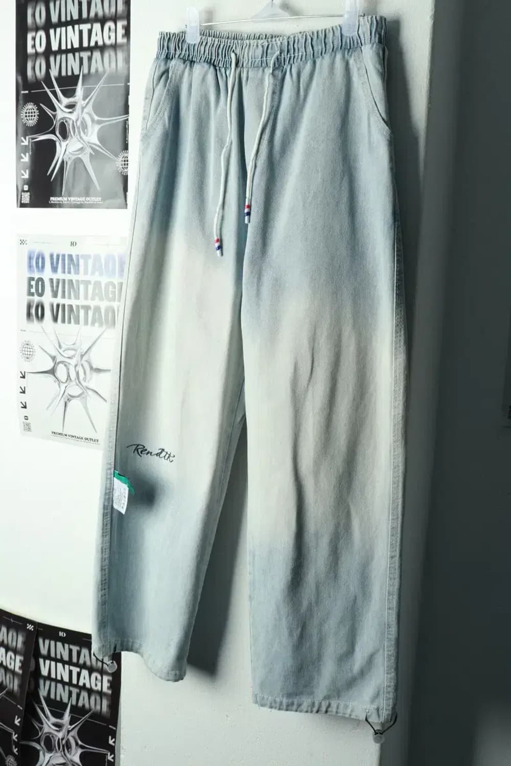 (M-L) 브랜드빈티지 청바지 데님 연청 밴딩 유니크-2388 상품이미지1