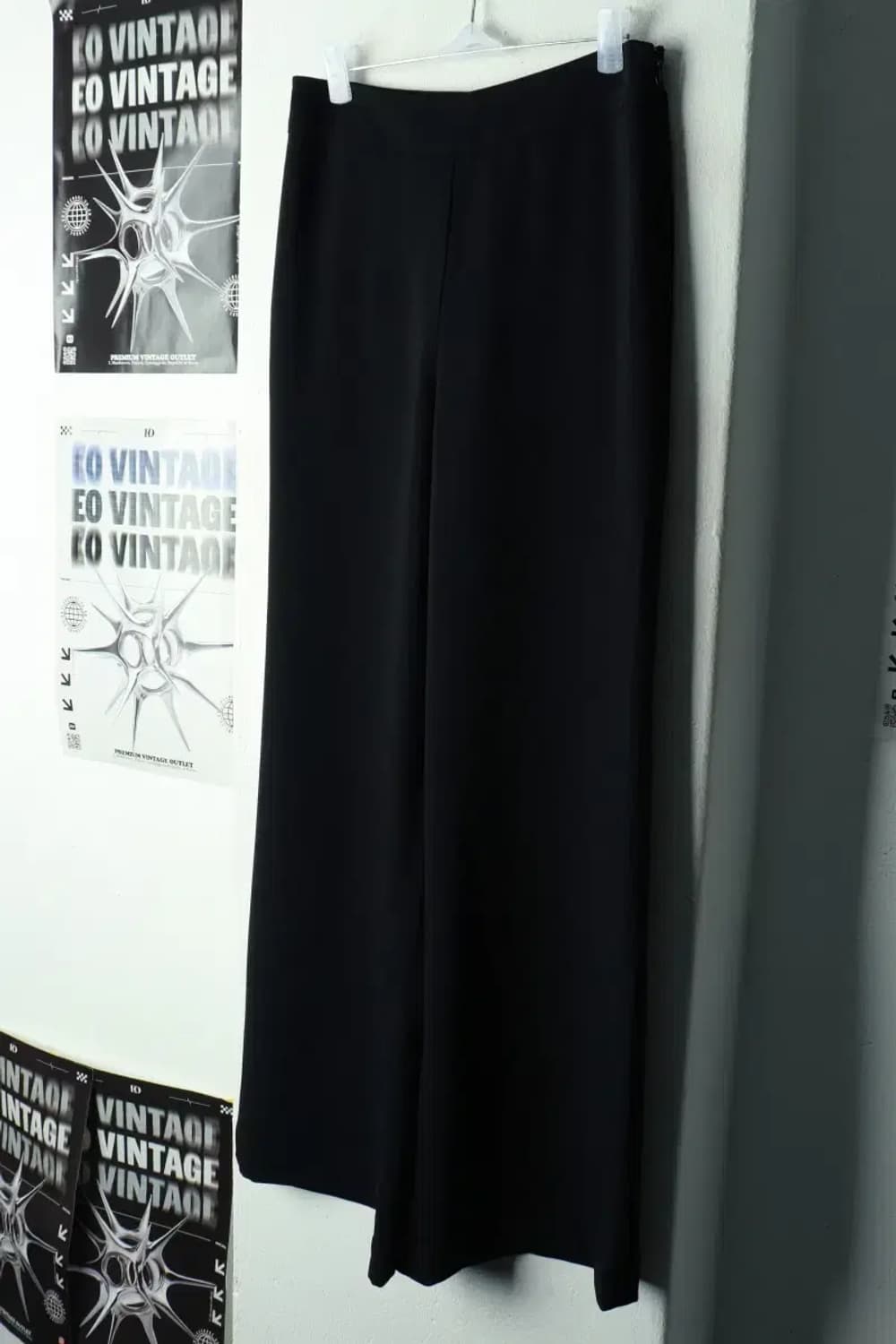 W(S-M) 지고트 슬랙스 경량 바지 와이드 블랙-238E 상품이미지1