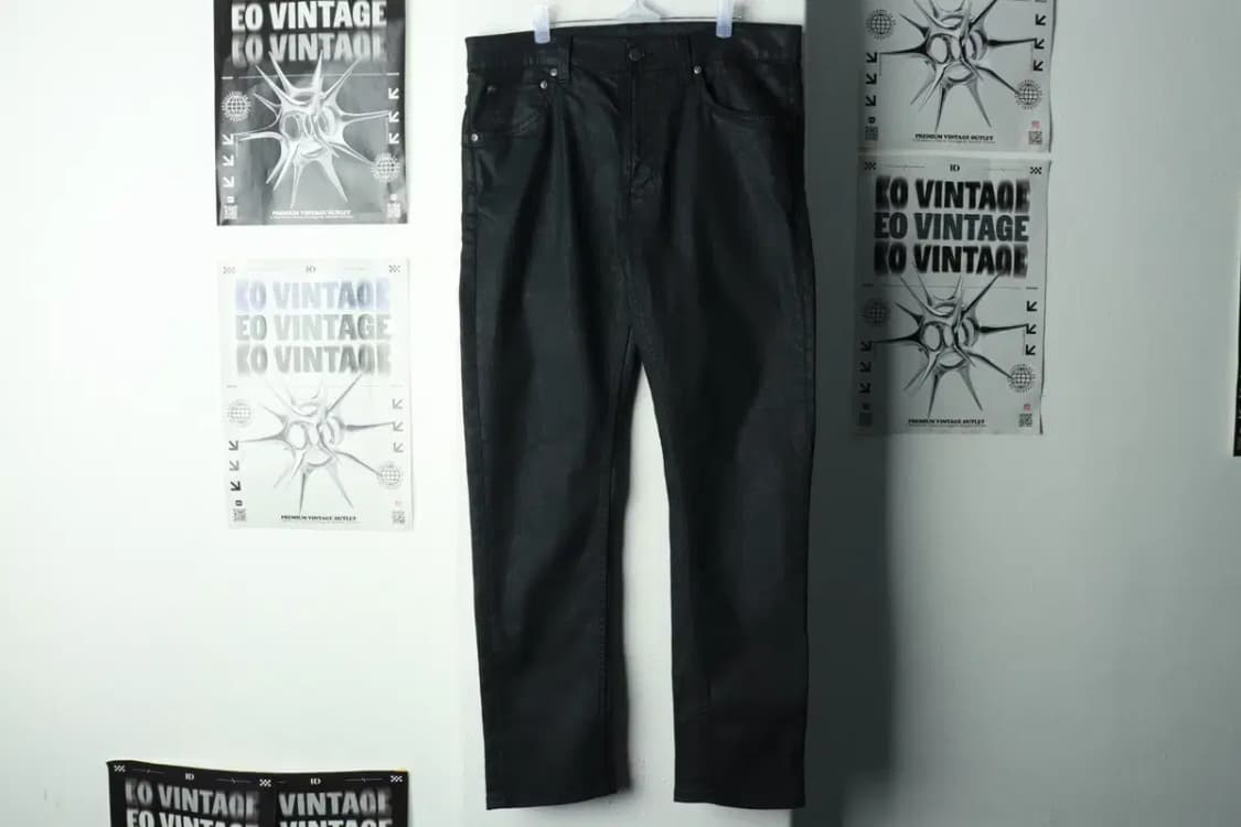 (XL) 누디진 면바지 팬츠 코팅 블랙 스트릿-2392 상품이미지2