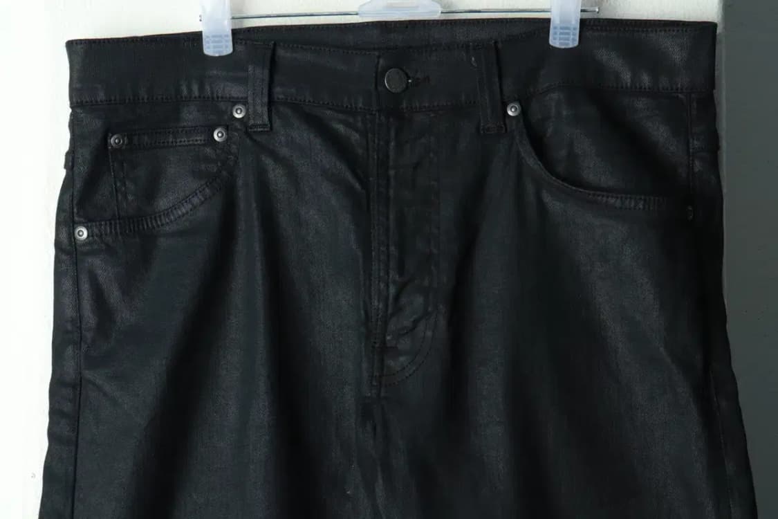 (XL) 누디진 면바지 팬츠 코팅 블랙 스트릿-2392 상품이미지3