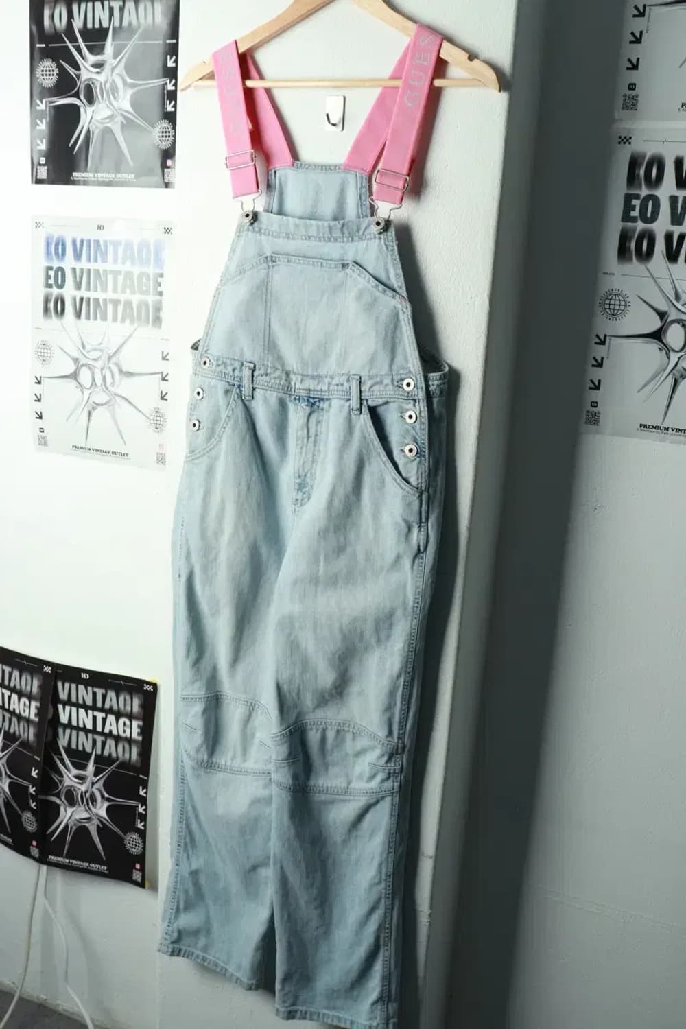 (F) 게스 청바지 데님 아동 키즈 멜빵 연청-2396 상품이미지1