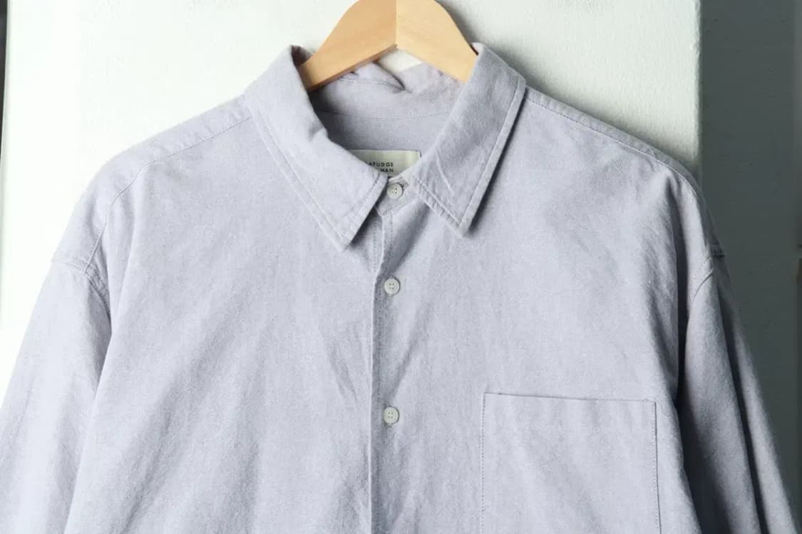 (L-XL) 라퍼지스토어 셔츠 남방 옥스포드 그레이 무지-168EC 상품이미지3