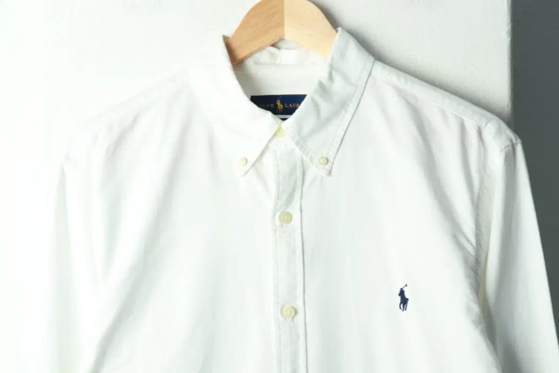 (L-XL) 폴로 랄프로렌 셔츠 남방 옥스포드 화이트 포니-168ED 상품이미지3