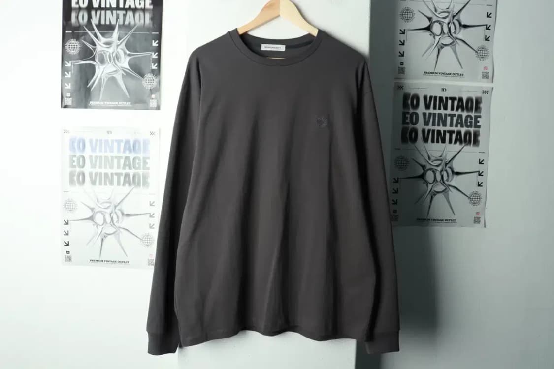 (L-XL) 휴머니티 긴팔티셔츠 루즈핏 차콜 올드스쿨-168F5 상품이미지2