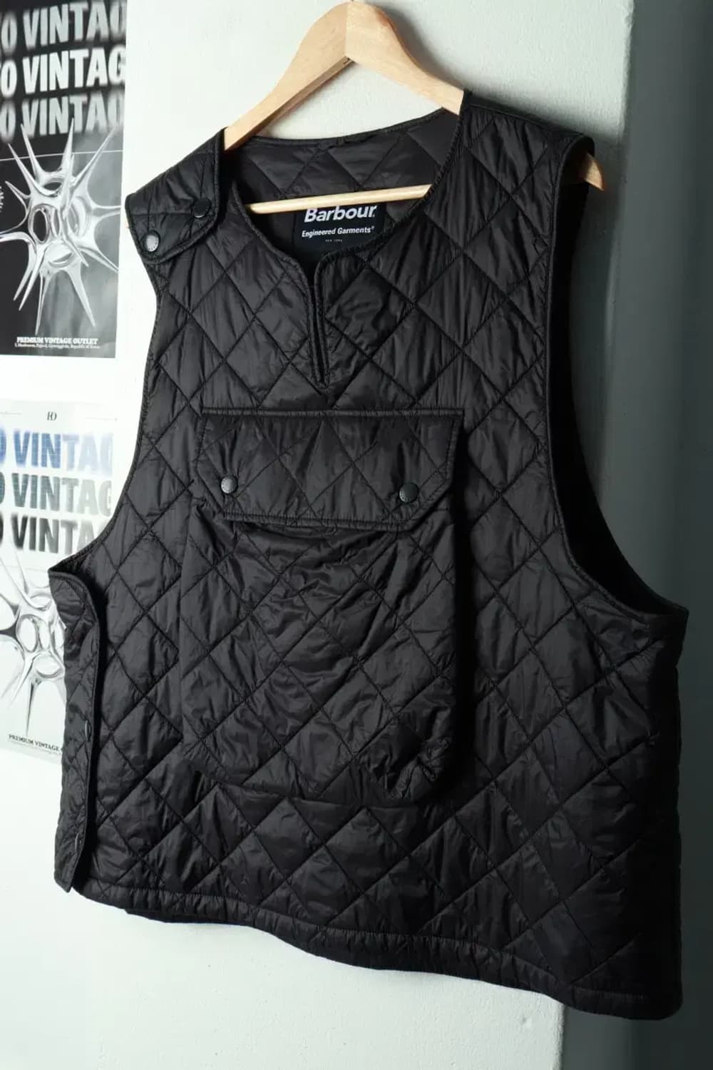 (XL-2XL) 바버 패딩 점퍼자켓 조끼 퀄팅 블랙-168F7 상품이미지1