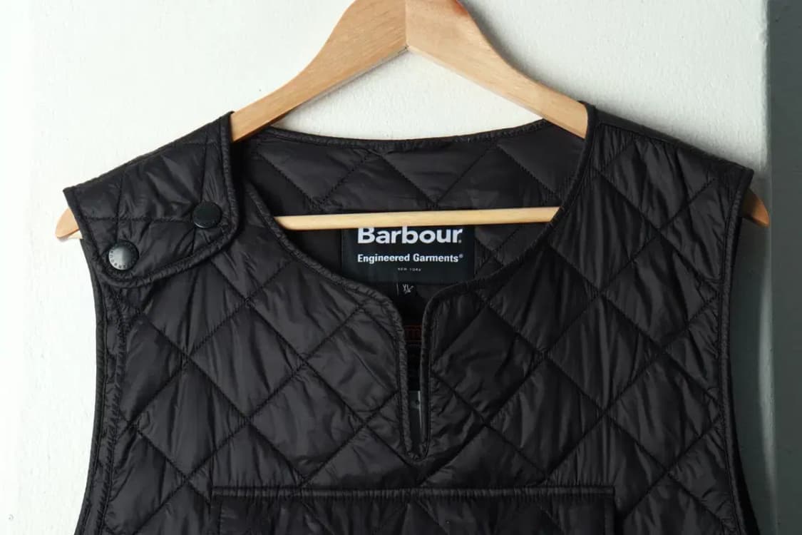 (XL-2XL) 바버 패딩 점퍼자켓 조끼 퀄팅 블랙-168F7 상품이미지3
