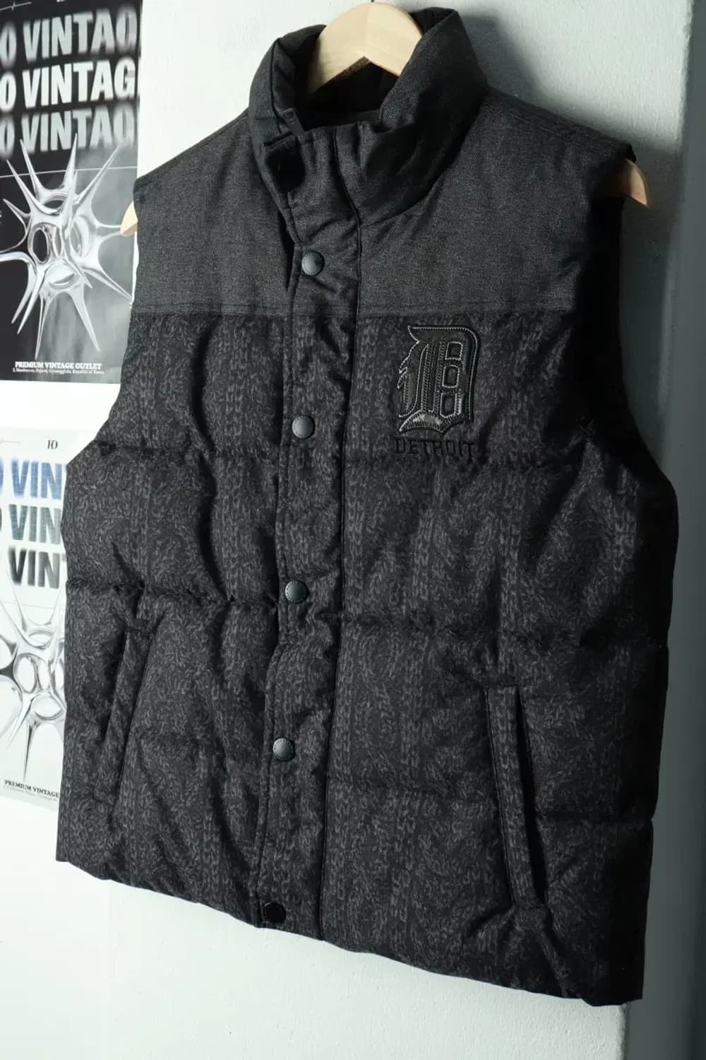 (S) MLB 엠엘비 패딩 점퍼자켓 사용감 조끼 디트로이트-168FB 상품이미지1