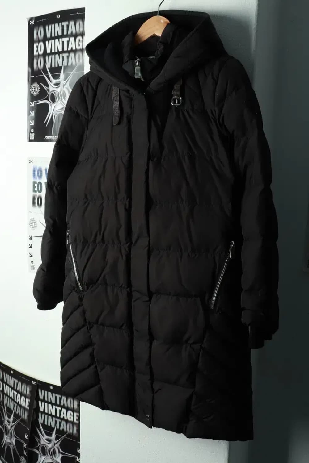 W(M-L) 타미힐피거 패딩 점퍼자켓 덕다운 블랙 롱-168FF 상품이미지1