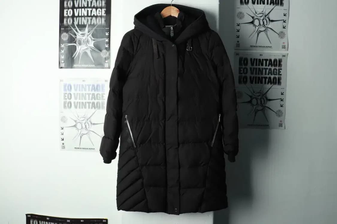 W(M-L) 타미힐피거 패딩 점퍼자켓 덕다운 블랙 롱-168FF 상품이미지2