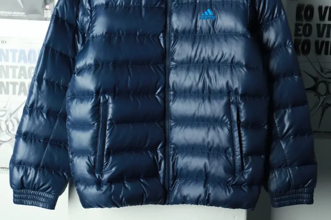(M) 아디다스 패딩 점퍼자켓 커스텀 경량 구스다운 블루-16901 상품이미지5