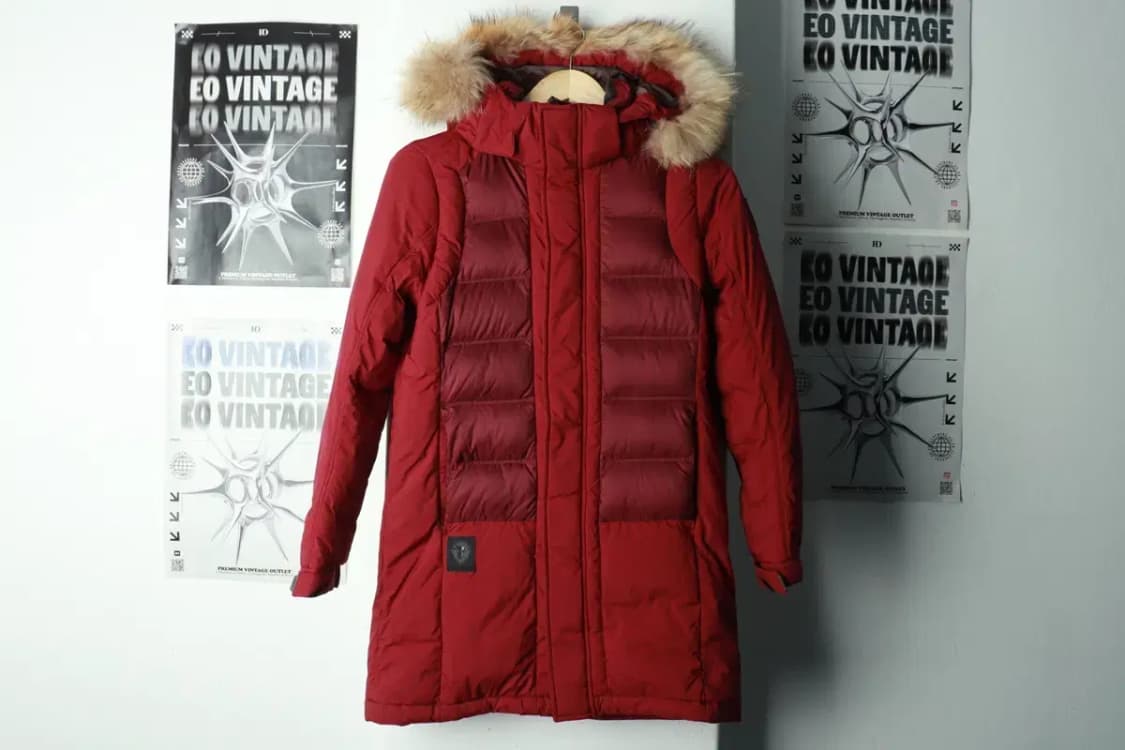 W(M) 블랙야크 패딩 점퍼자켓 버건디 퍼 구스다운 롱-16904 상품이미지2